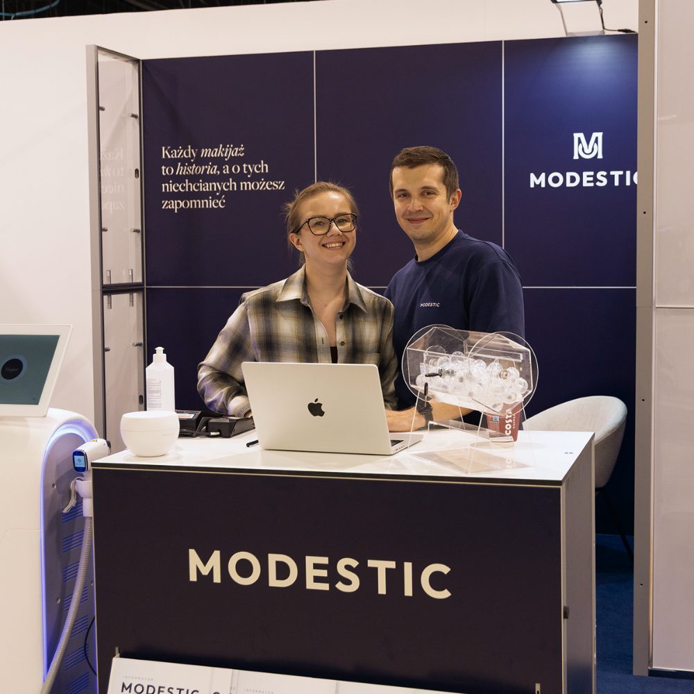 Modestic stand at a trade fair, 2025
