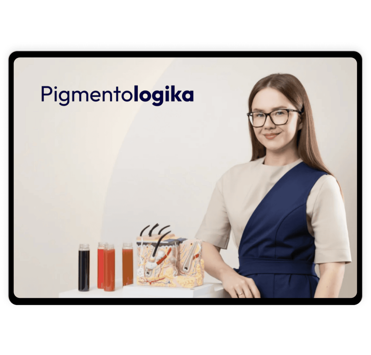 Kurs online Pigmentologika — platforma na iPadzie