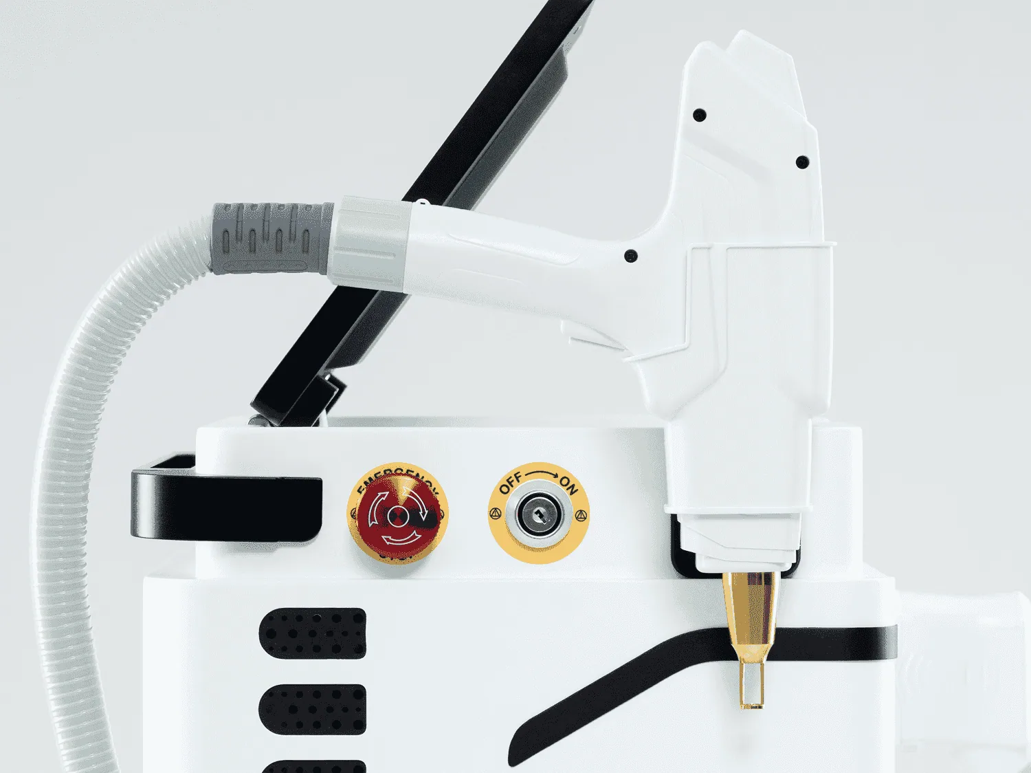 Modestic Pro laser control panel and handpiece