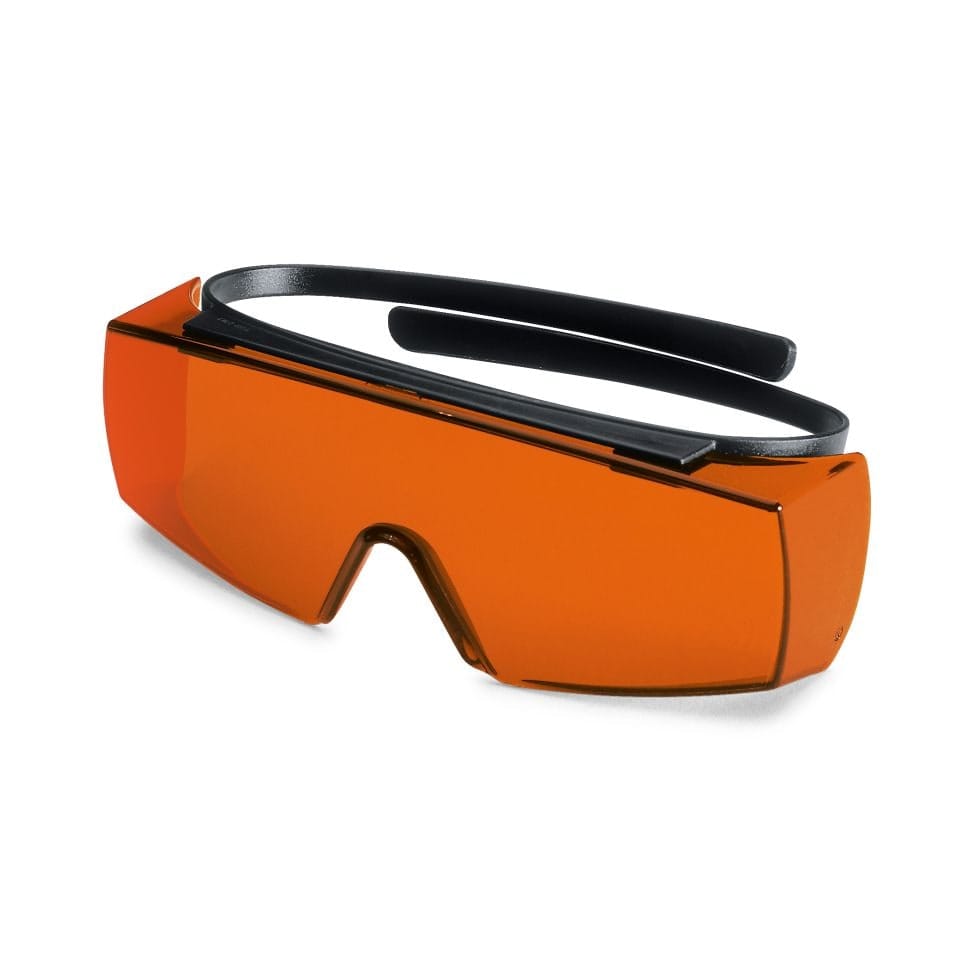 Okulary ochronne uvex laservision F18 z pomarańczowym filtrem P1L02 do lasera Nd:YAG