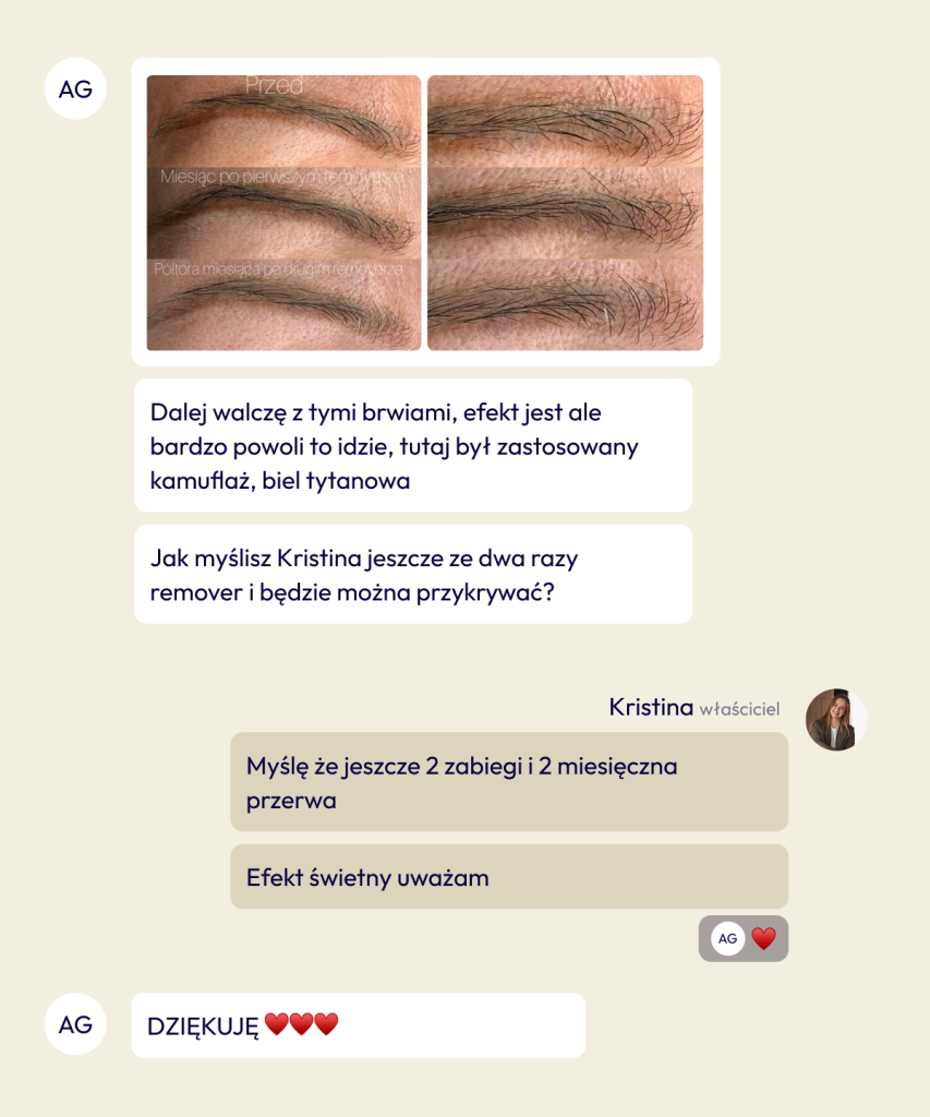modestic kristina malinina usuwanie makijazu permanentnego i tatuaży