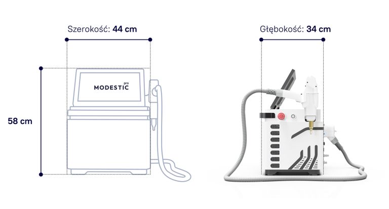 laser do usuwania makijaży permanentnych i tatuaży modestic pro