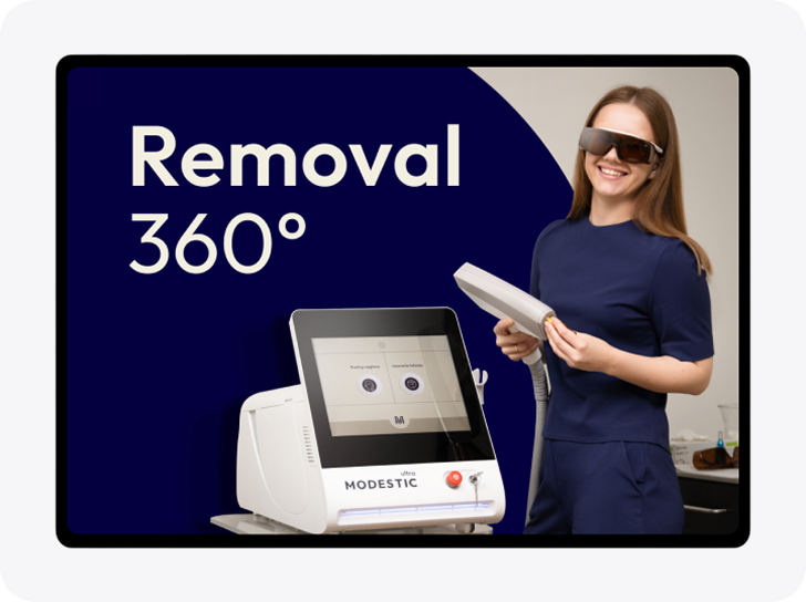 laser do usuwania makijaży permanentnych i tatuaży modestic pro