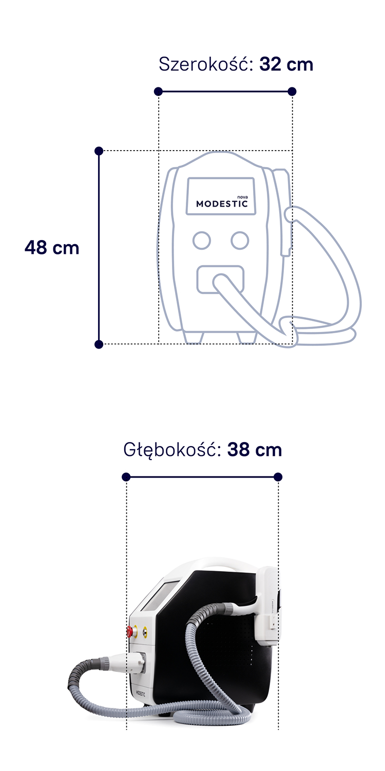 laser do usuwania makijaży permanentnych i tatuaży modestic nova