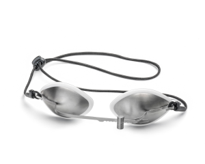 Titanium protective eyewear for laser treatments for client OD10+
