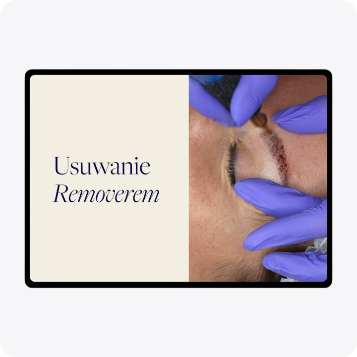 kurs online usuwanie makijażu permanentnego removerem