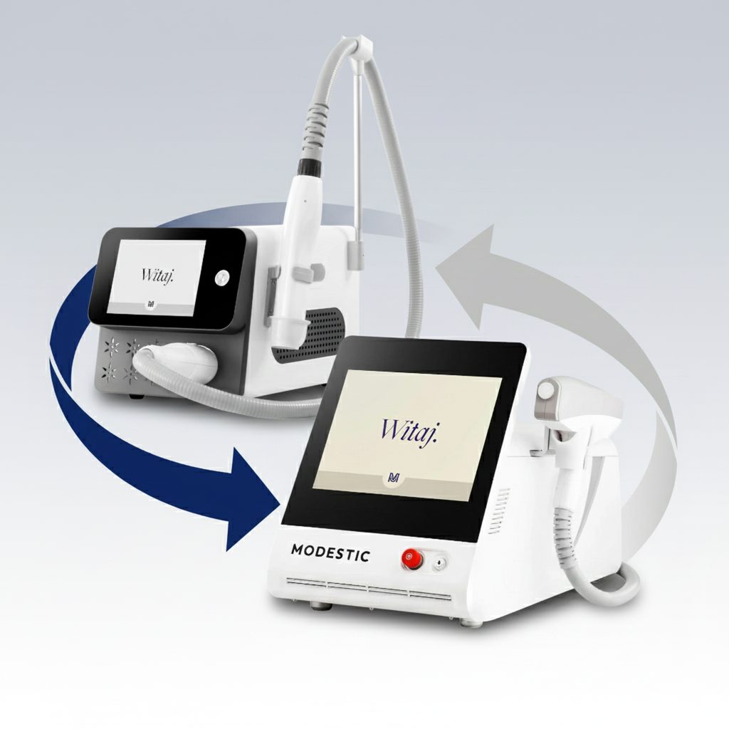 Wymiana lasera do usuwania makijaży permanentnych i tatuaży na nowy z Modestic Warszawa - upgrade lasera do usuwania PMU i tatuaży